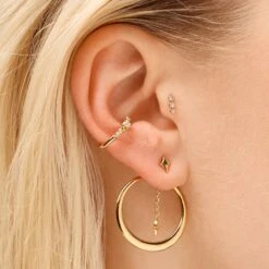 Earcuff Elena Blanche -Olivia Jewelry eclipse or